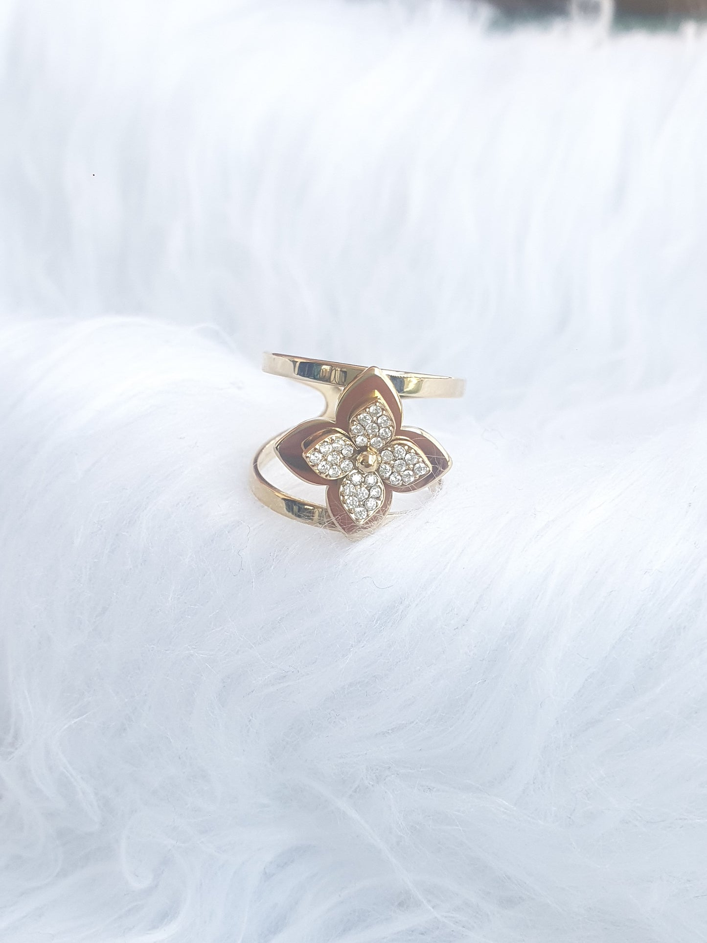 BAGUE FLEUR PRESTIGE DORÉ