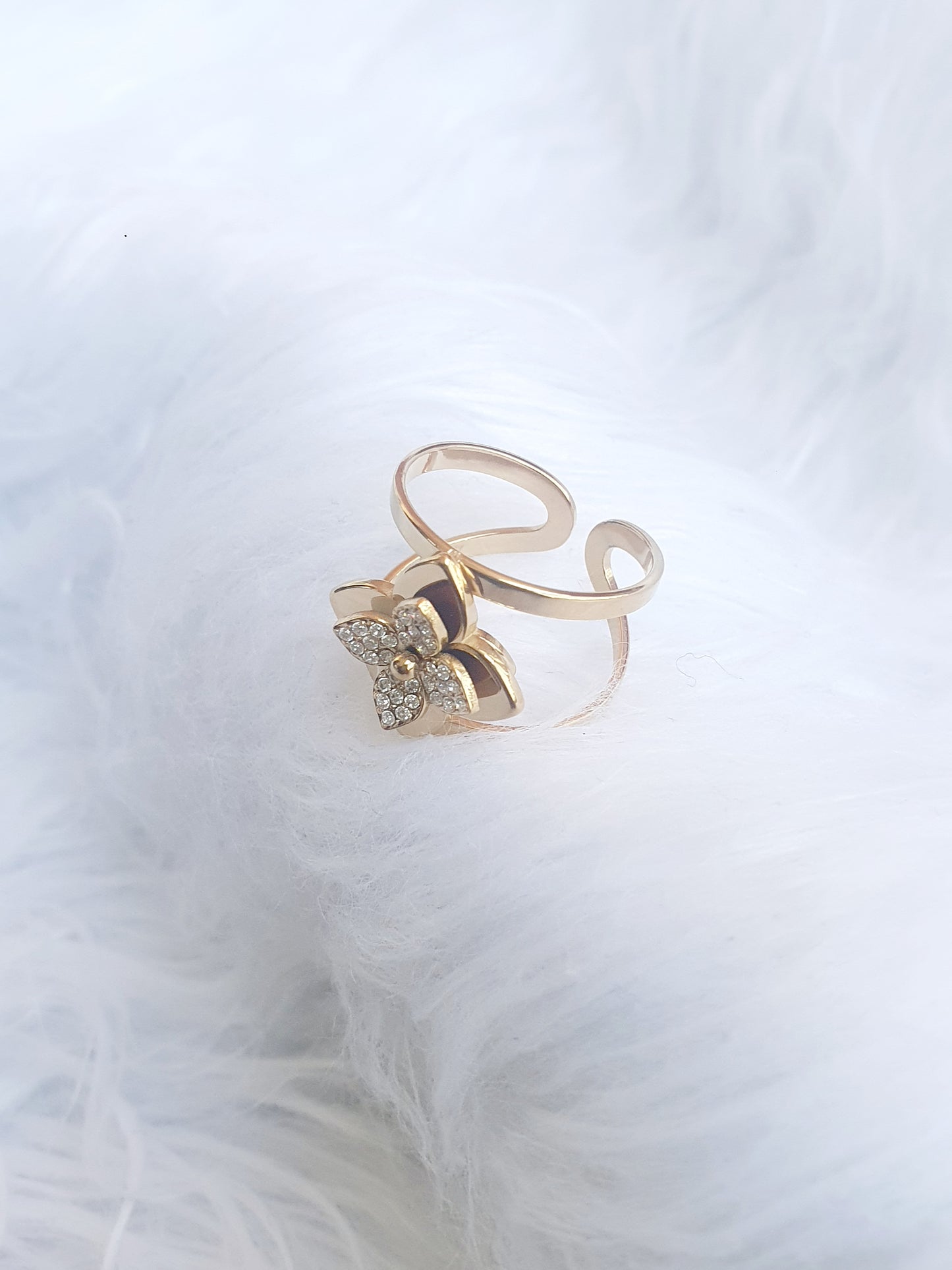 BAGUE FLEUR PRESTIGE DORÉ