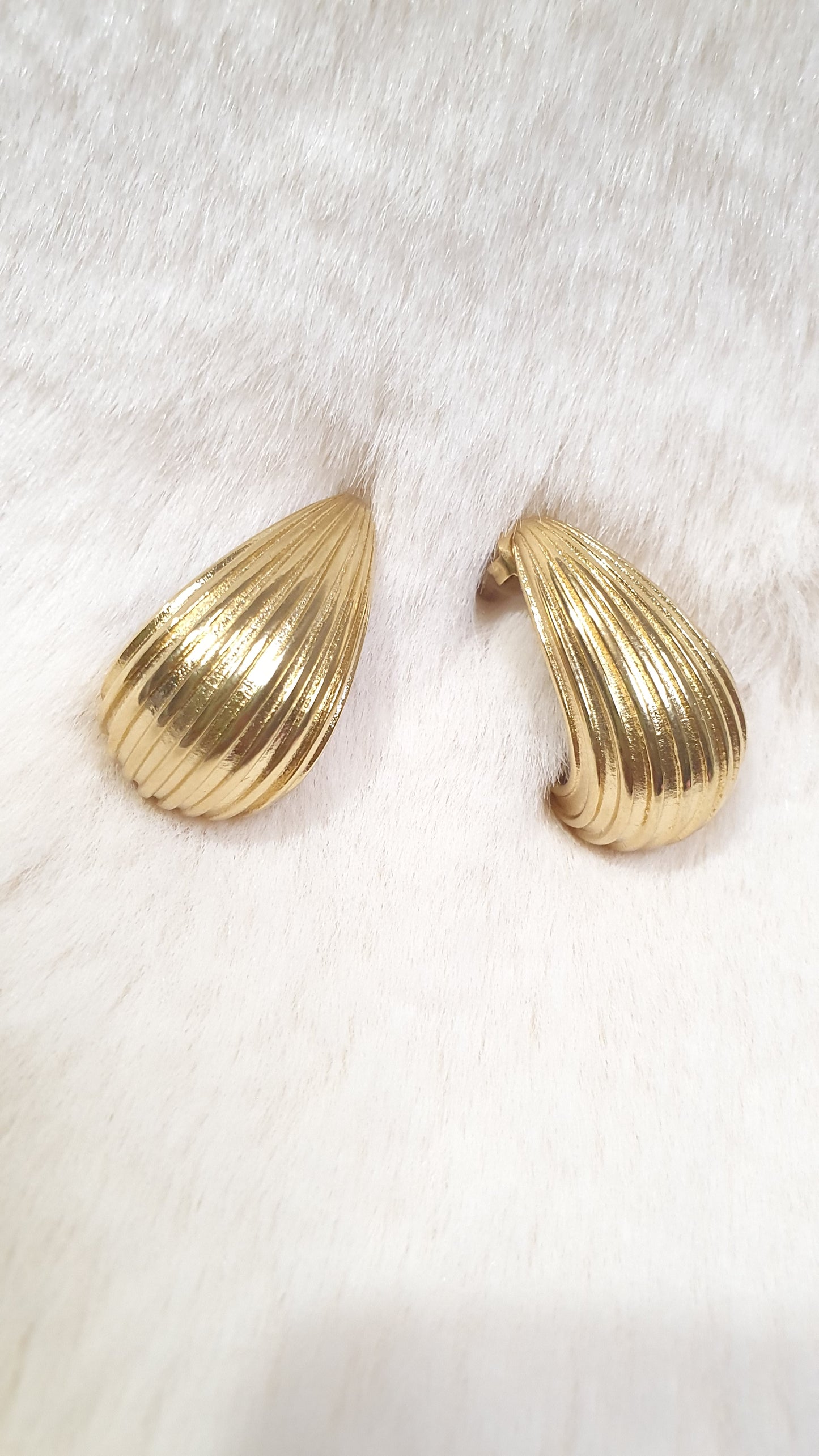 BOUCLES CRÉOLES RAINURÉES VINTAGE