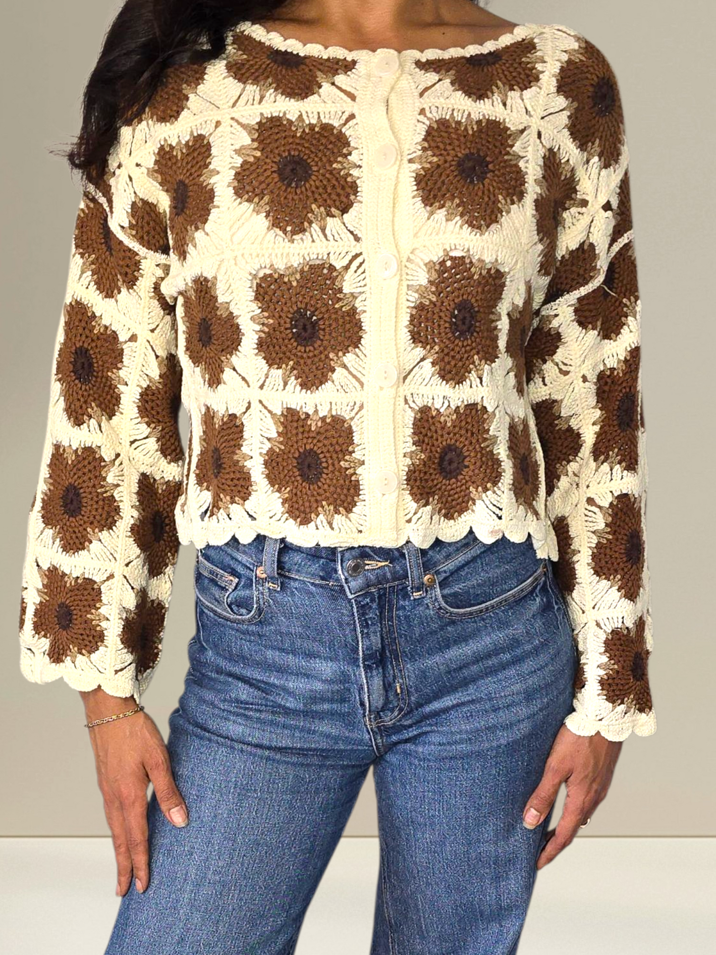 CARDIGAN CROCHET BOHÈME CHIC