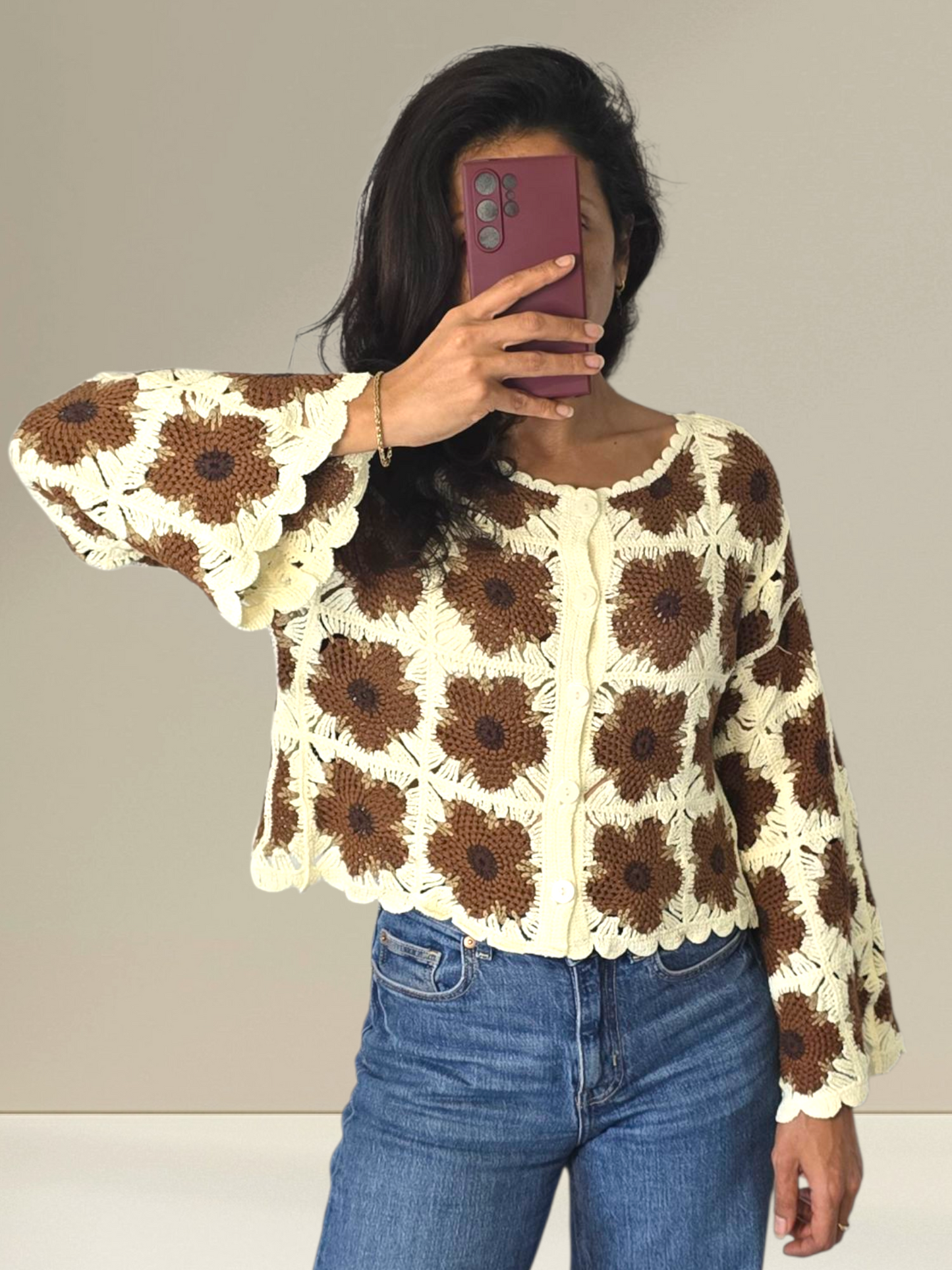 CARDIGAN CROCHET BOHÈME CHIC