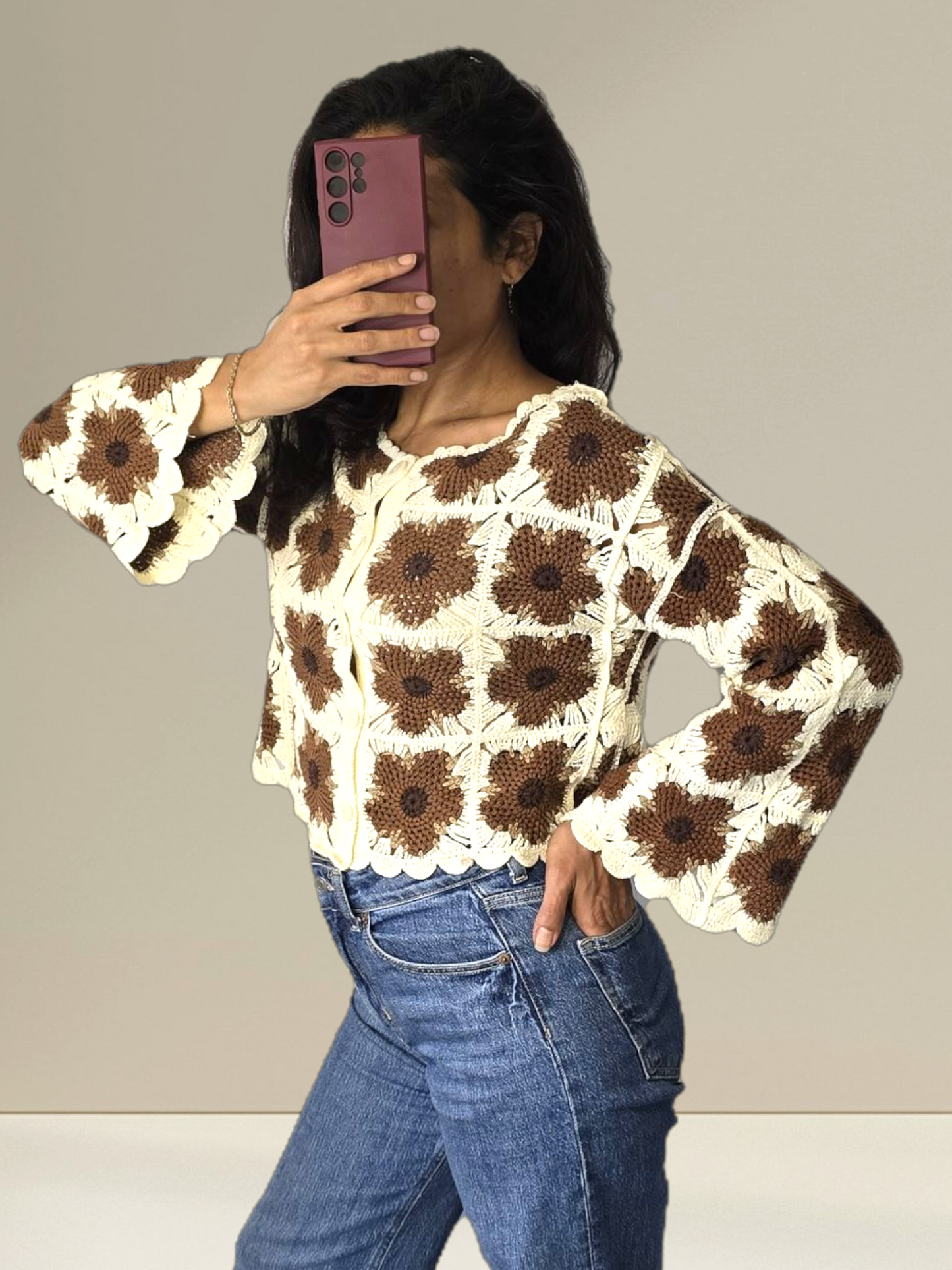 CARDIGAN CROCHET BOHÈME CHIC
