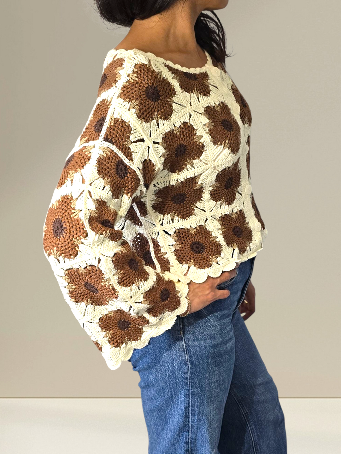 CARDIGAN CROCHET BOHÈME CHIC