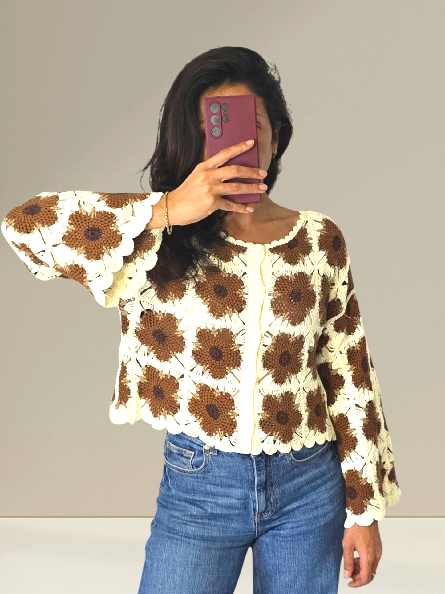 CARDIGAN CROCHET BOHÈME CHIC