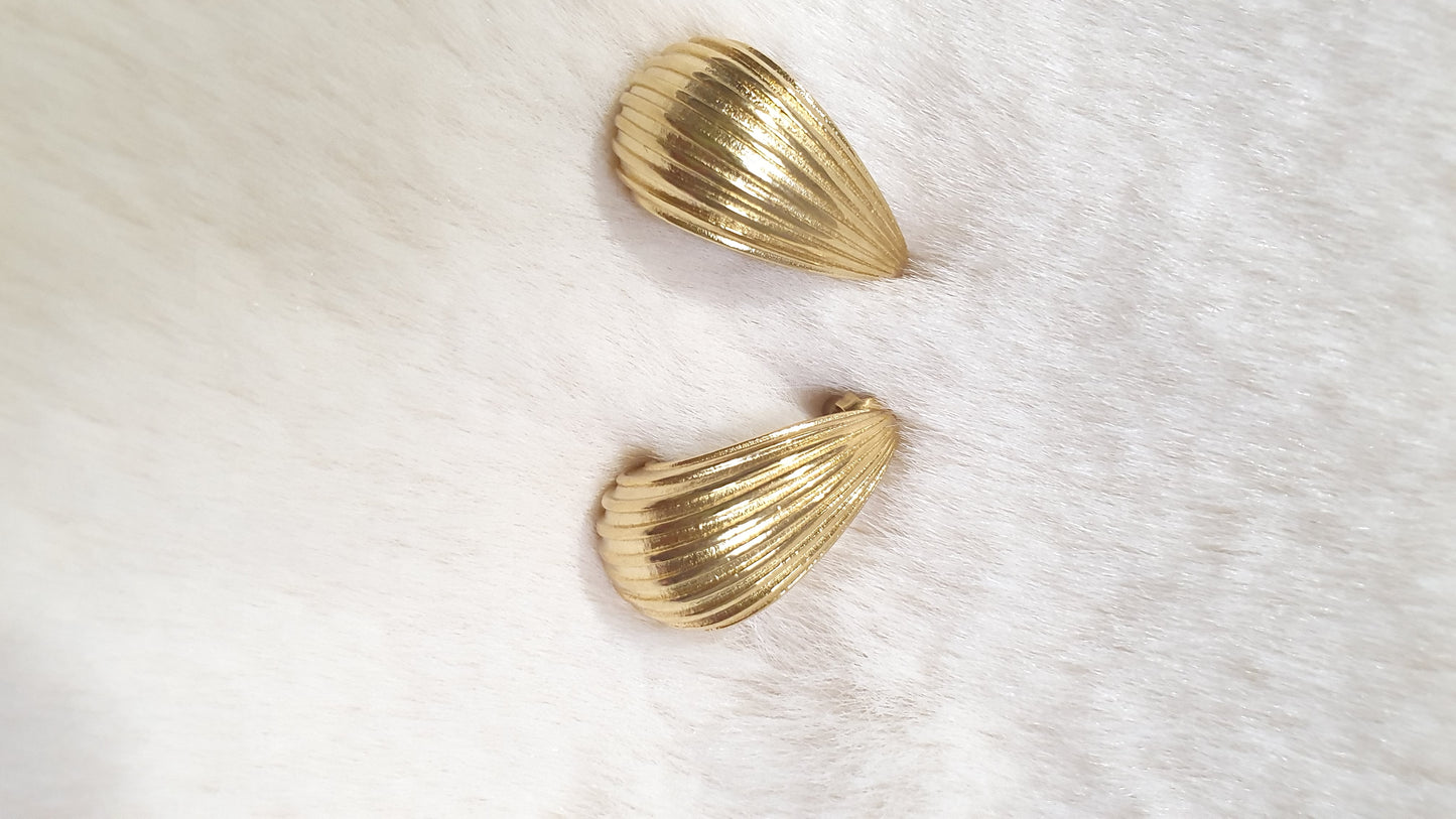 BOUCLES CRÉOLES RAINURÉES VINTAGE