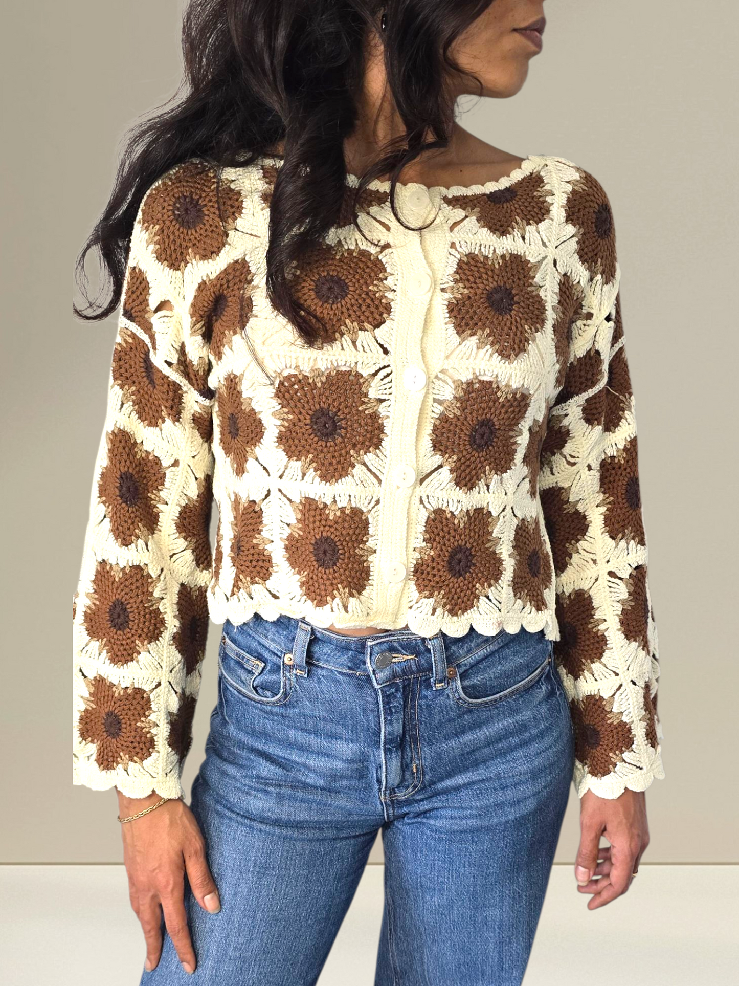 CARDIGAN CROCHET BOHÈME CHIC