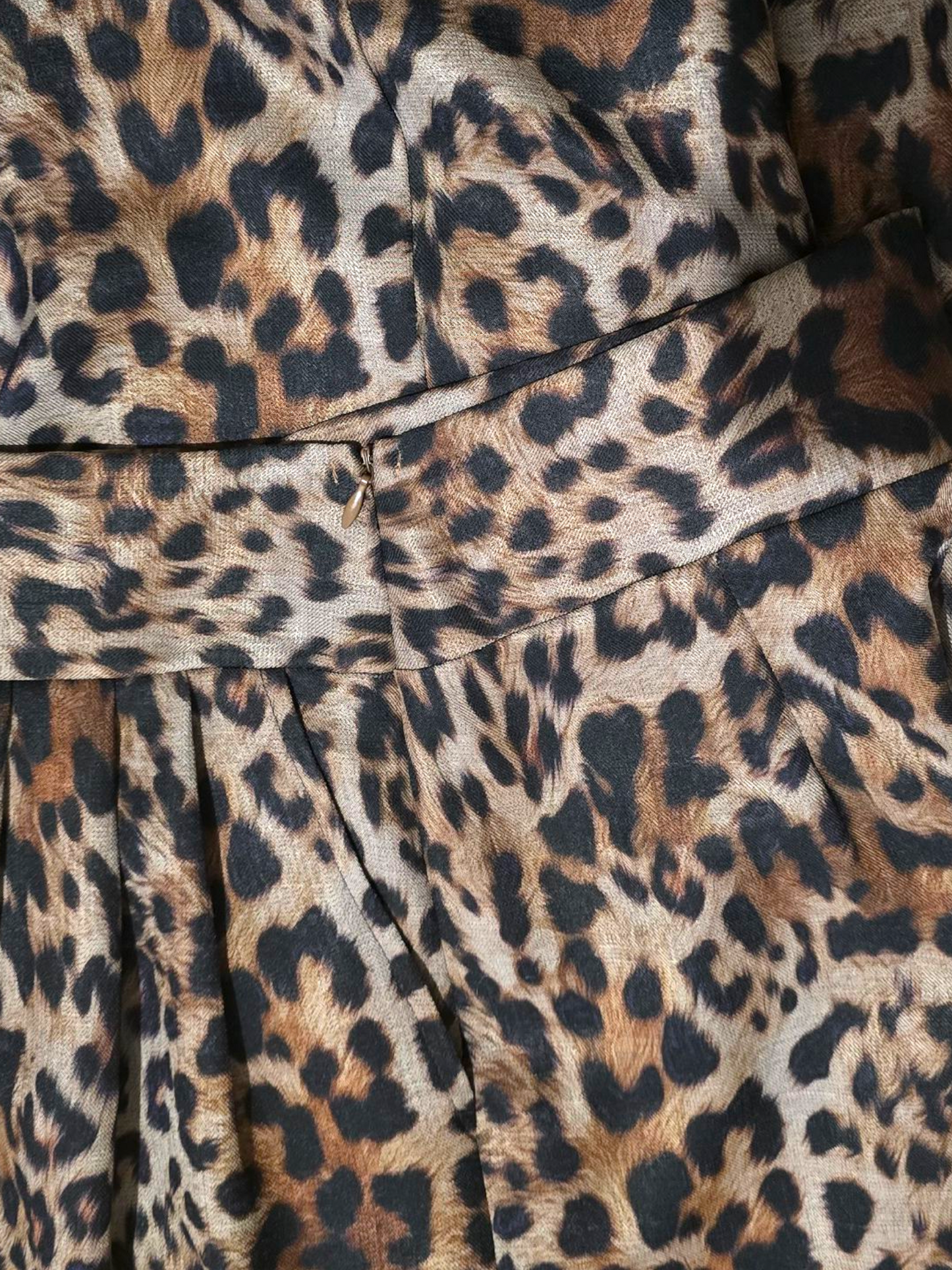 PANTALON TAILLE HAUTE LÉOPARD 100% LIN