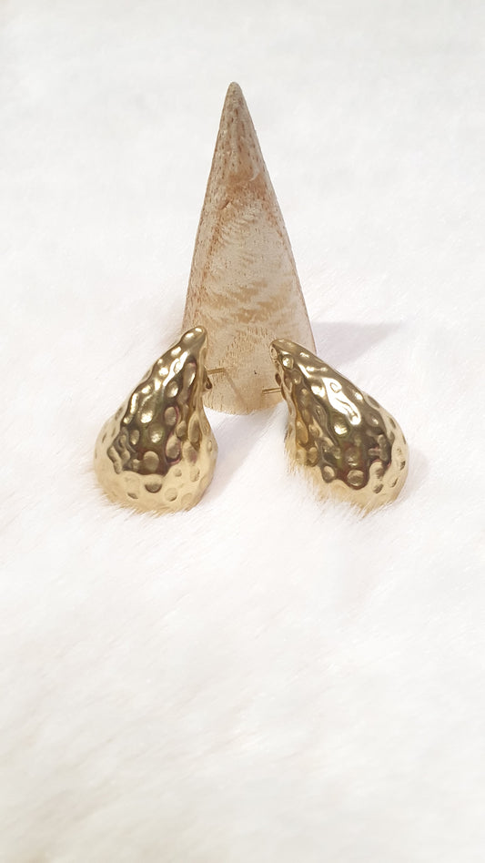 BOUCLES D'OREILLES GOUTTES TEXTURÉES