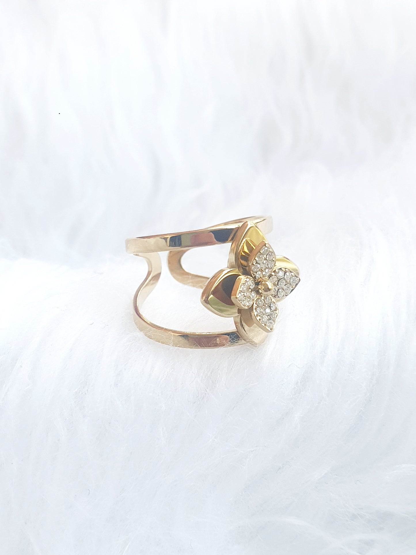 BAGUE FLEUR PRESTIGE DORÉ