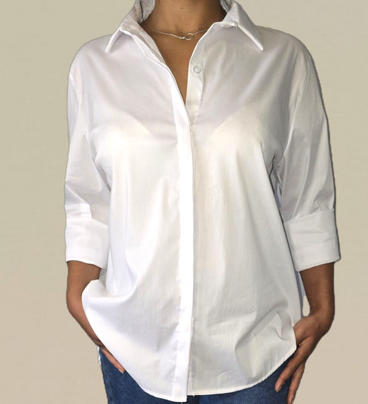 CHEMISE BLANCHE CLASSIQUE ET MODERNE