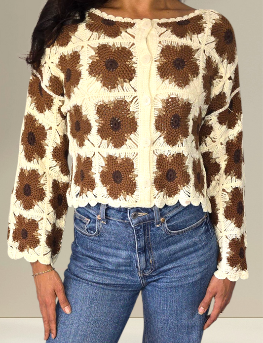 CARDIGAN CROCHET BOHÈME CHIC