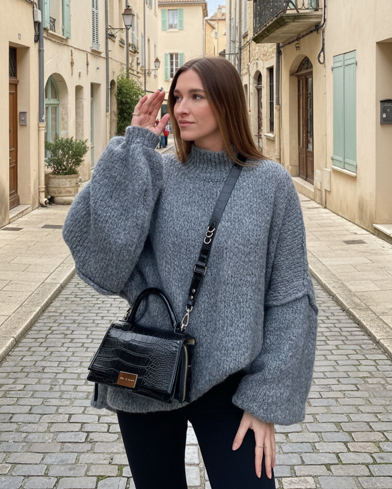 PULL À COL MONTANT - DOUCEUR OVERSIZE