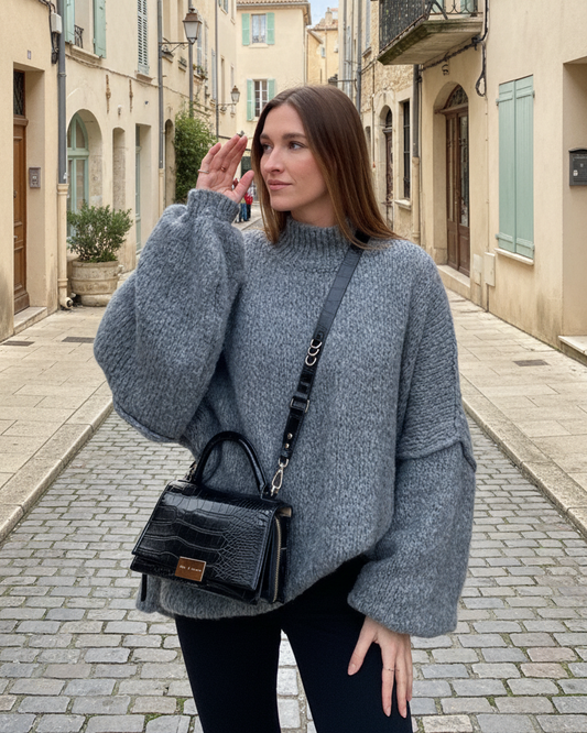 PULL À COL MONTANT - DOUCEUR OVERSIZE