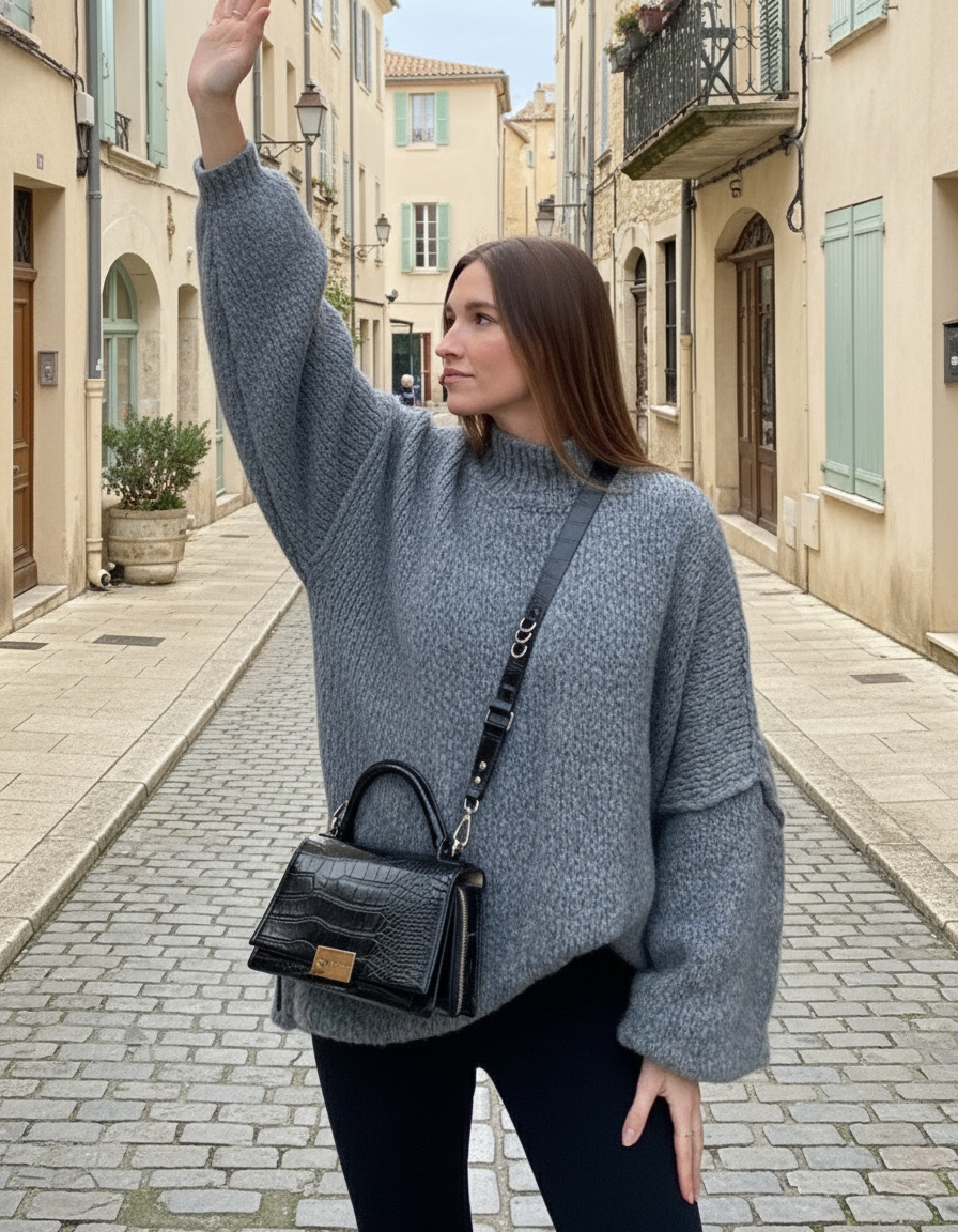 PULL À COL MONTANT - DOUCEUR OVERSIZE