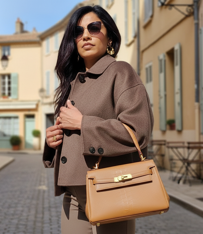 MANTEAU CROPPED OVERSIZE CHIC