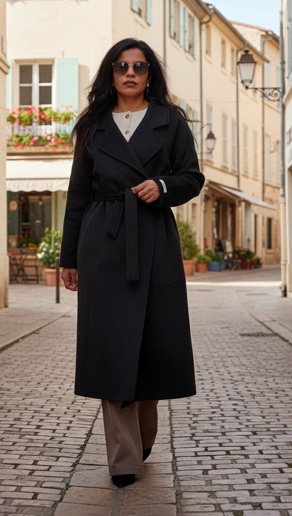 MANTEAU LONG ÉLÉGANCE LAINE