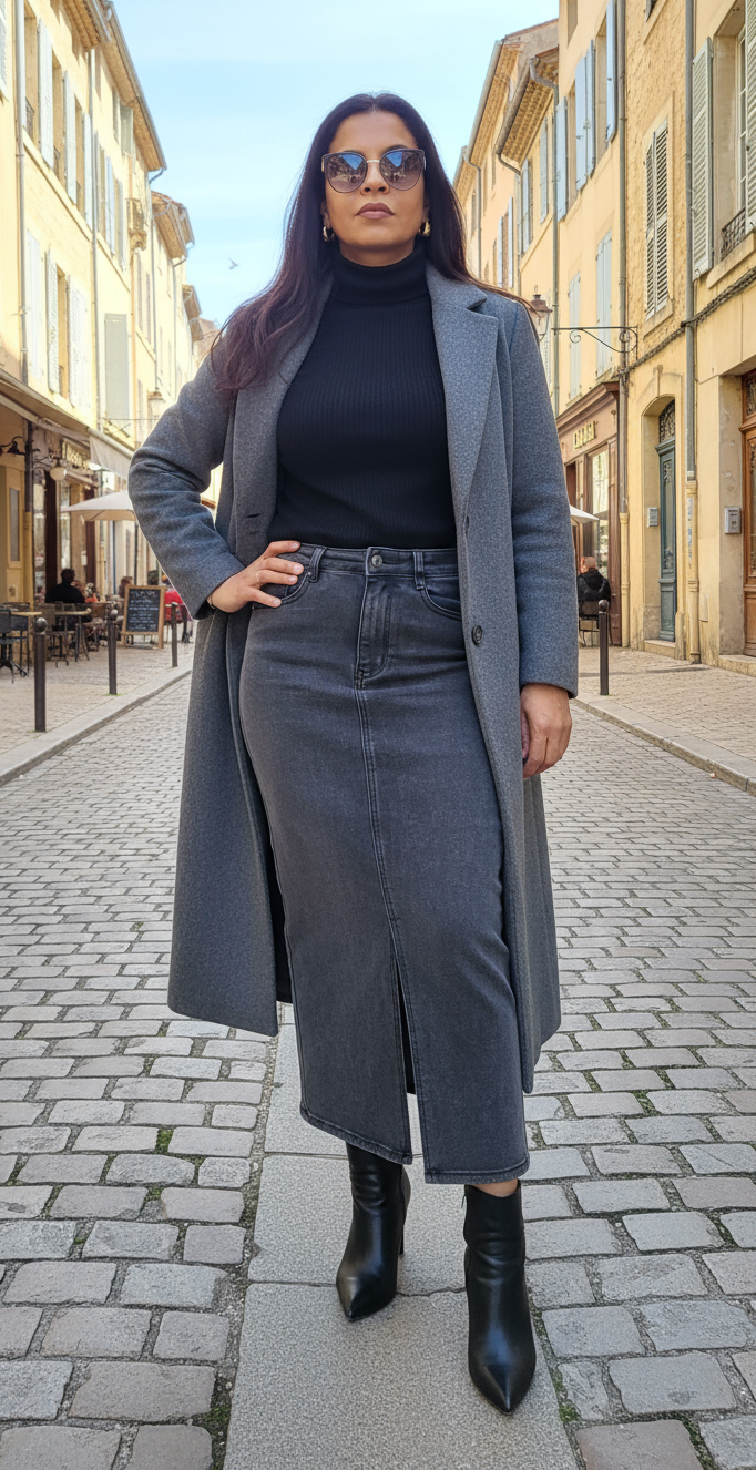 JUPE MIDI EN JEAN - CHIC DÉCONTRACTÉ