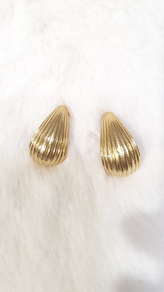 BOUCLES CRÉOLES RAINURÉES VINTAGE