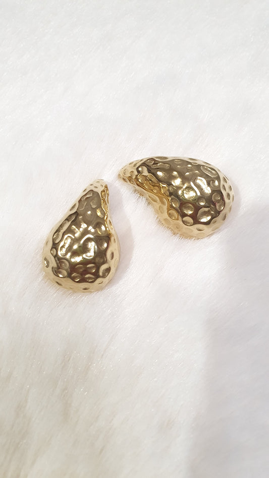 BOUCLES D'OREILLES GOUTTES TEXTURÉES