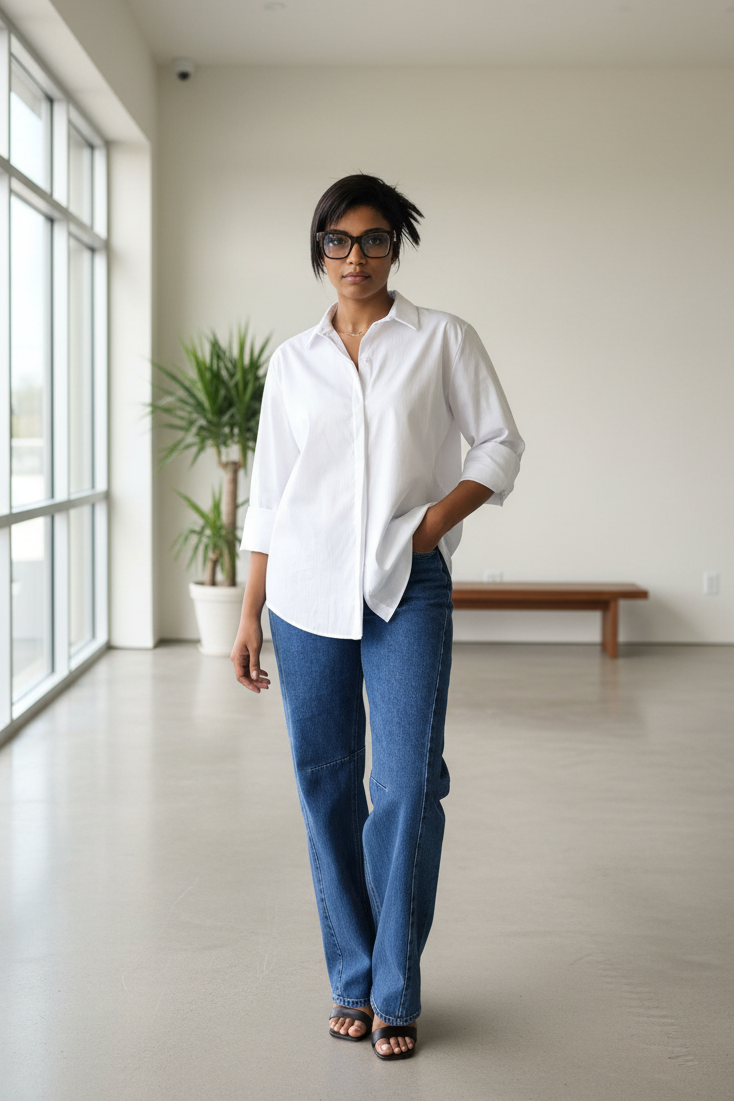 CHEMISE BLANCHE CLASSIQUE ET MODERNE