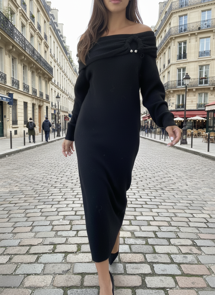 PULL SOPHISTIQUÉ COL BARDOT - DESIGN DURABLE ET CHIC